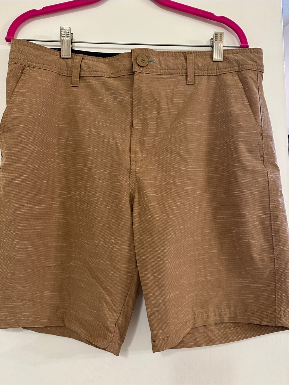 George Men's Brown Flat-Front Shorts